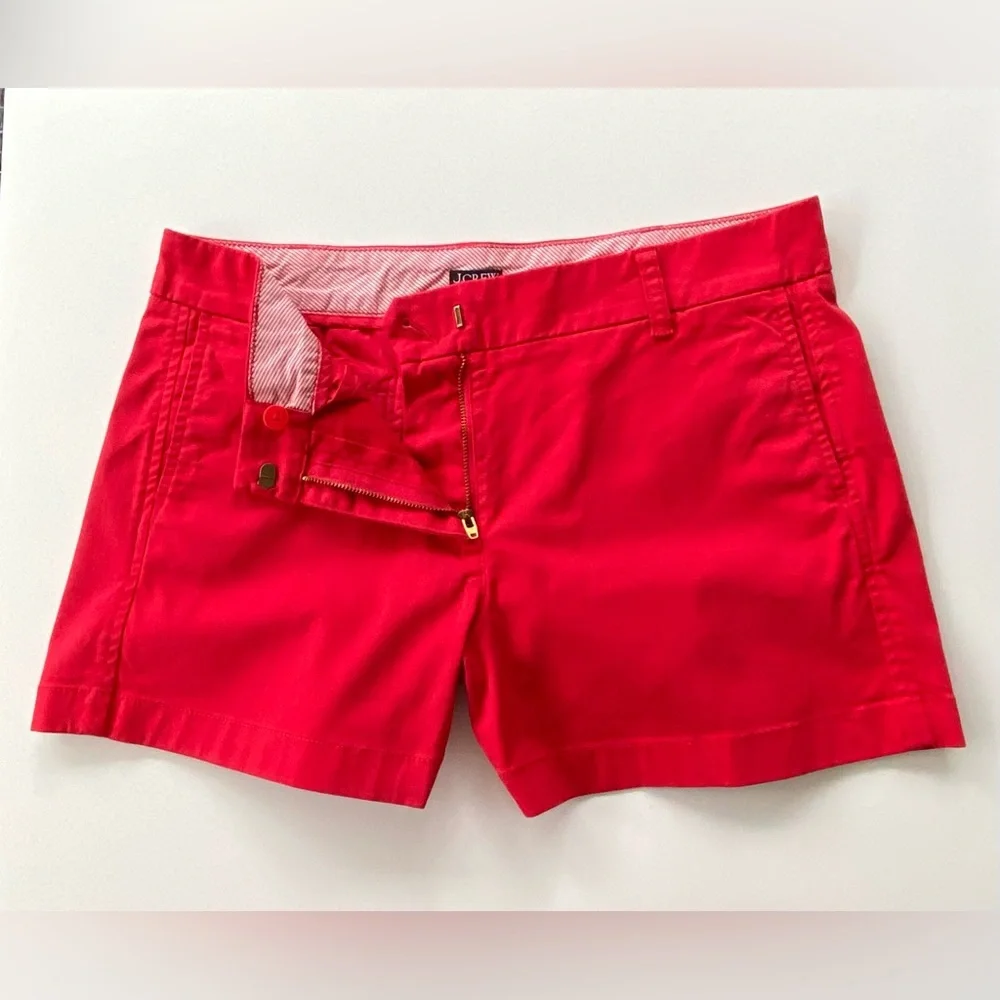 J. Crew Cotton-Blend Chino Shorts, Red Size: 8 - Picture 6 of 8